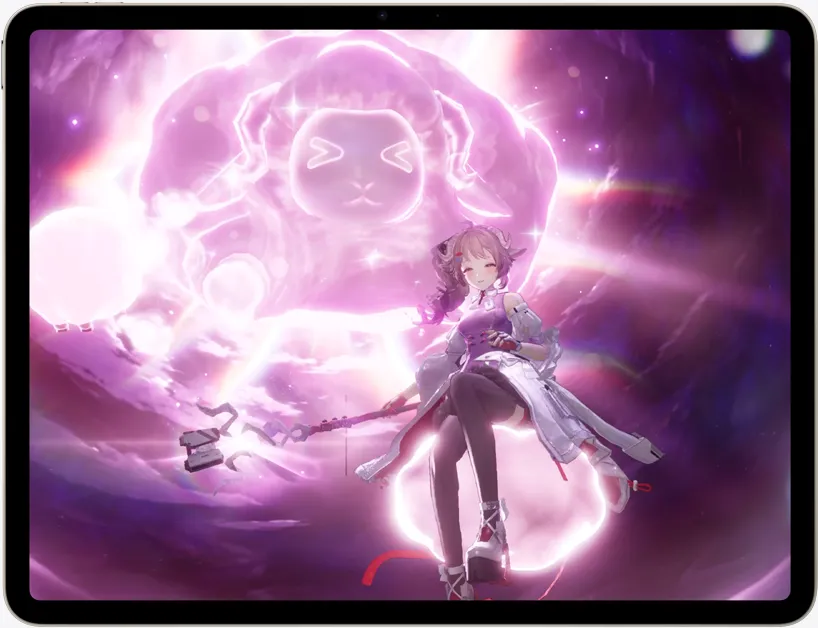 iPad Air 上的游戏场景。